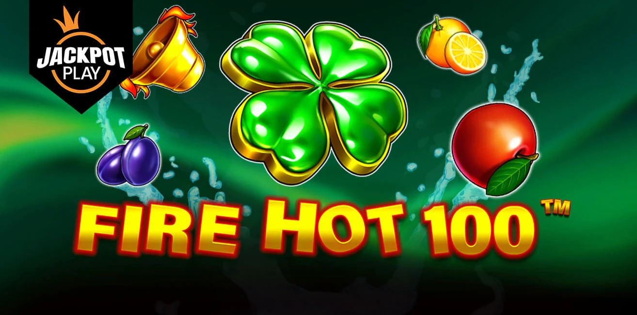 Баннер слота Fire Hot 100 с клевером и фруктами